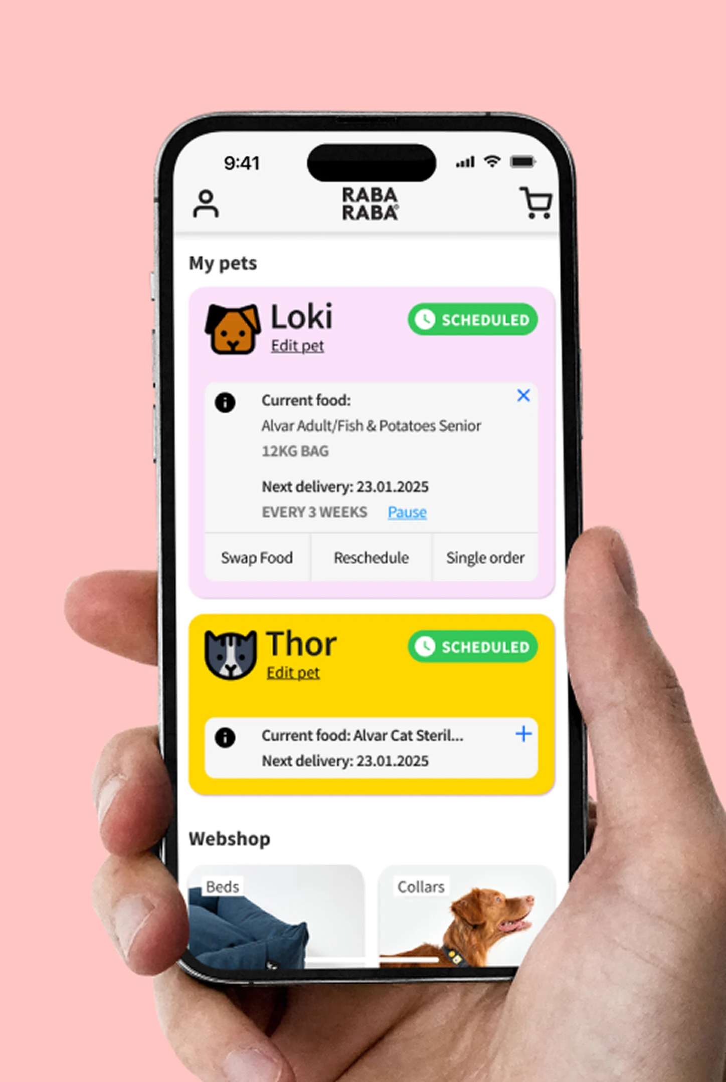 Raba-Raba app mockup