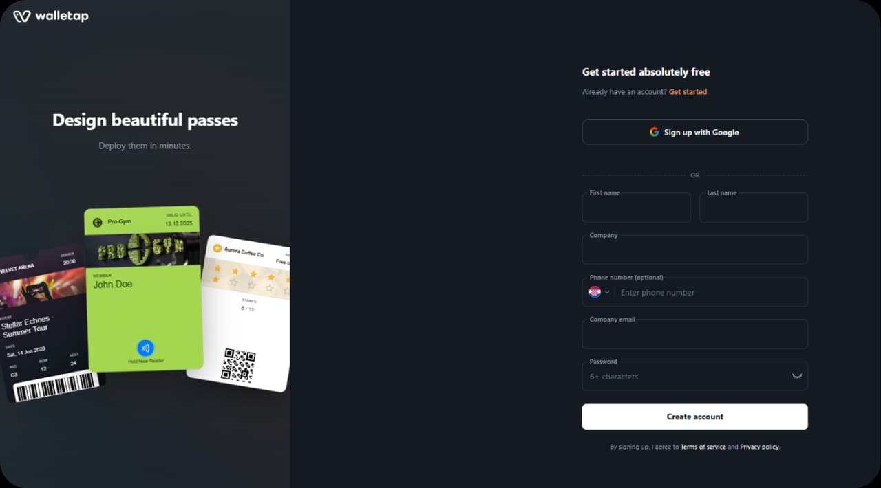 Walletap digital pass design workflow