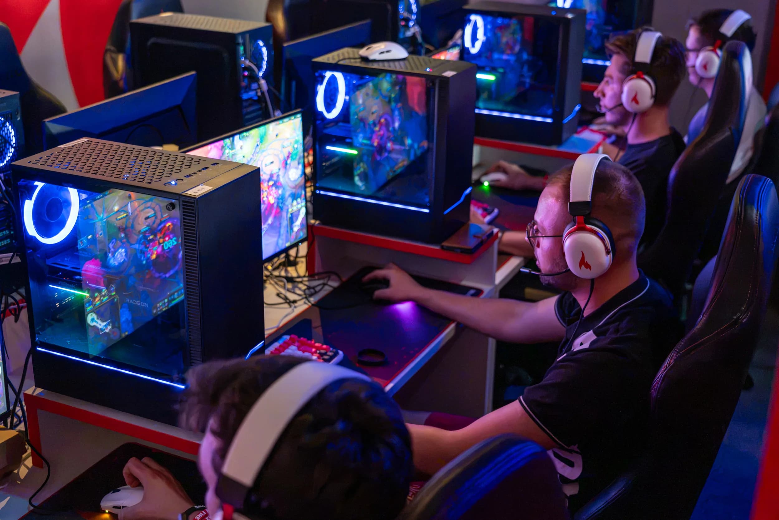 Players gaming together at Friendly Fire