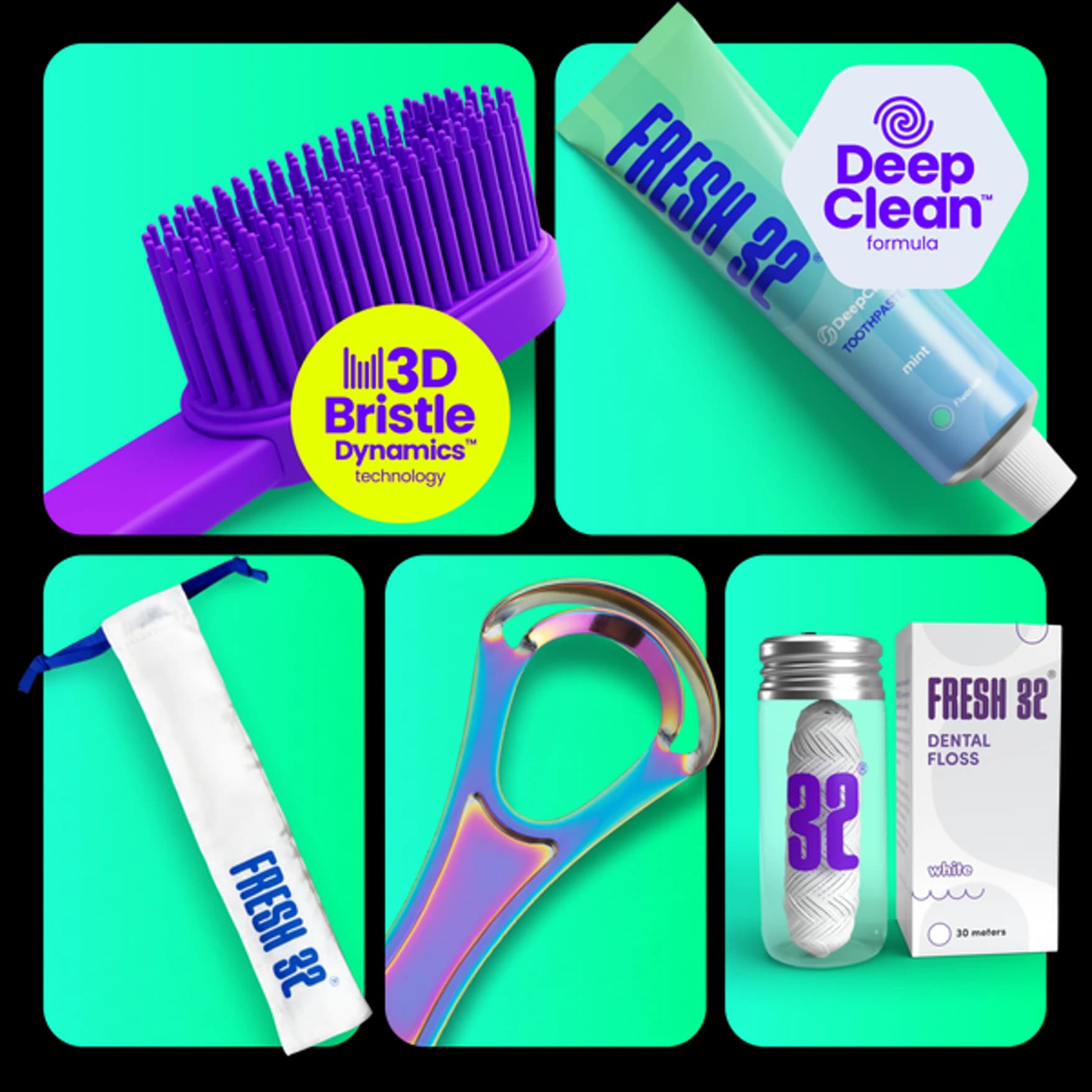 Fresh32 oral care product range